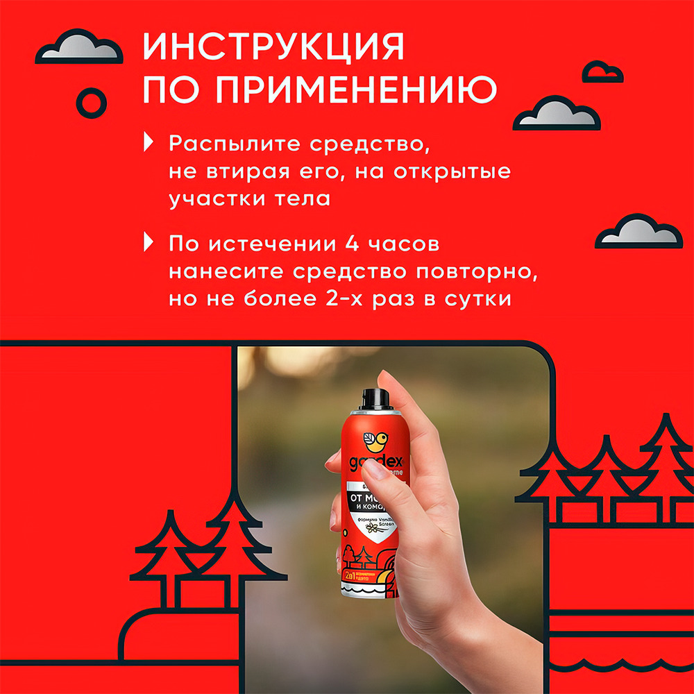 Аэрозоль от мошек и комаров Gardex Extreme 100 мл — изображение 6
