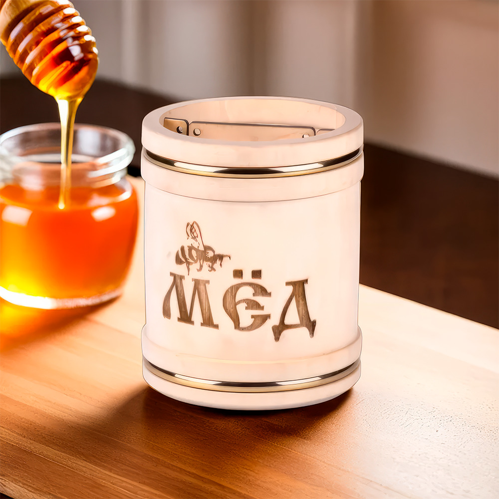 Бочонок для меда и сыпучих продуктов Туесок с обручами — изображение 2